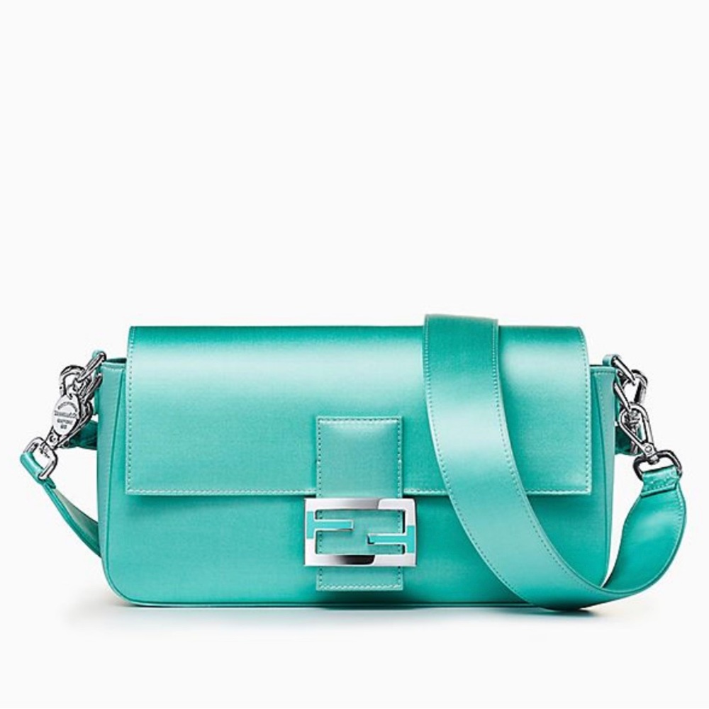Tiffany x Fendi collaboration satin bag